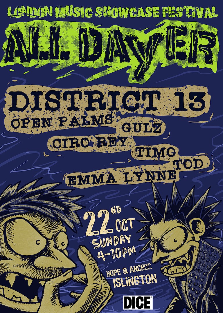 District 13, Open Palms, Gulz, Ciro Rey, Timo, Tod, Emma Lynne